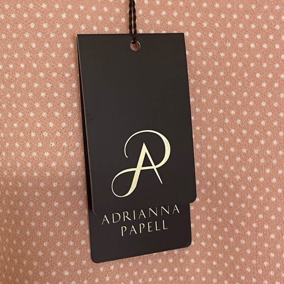 Adrianna Papell Pink with White Polka Dot Shirt - Picture 4 of 7